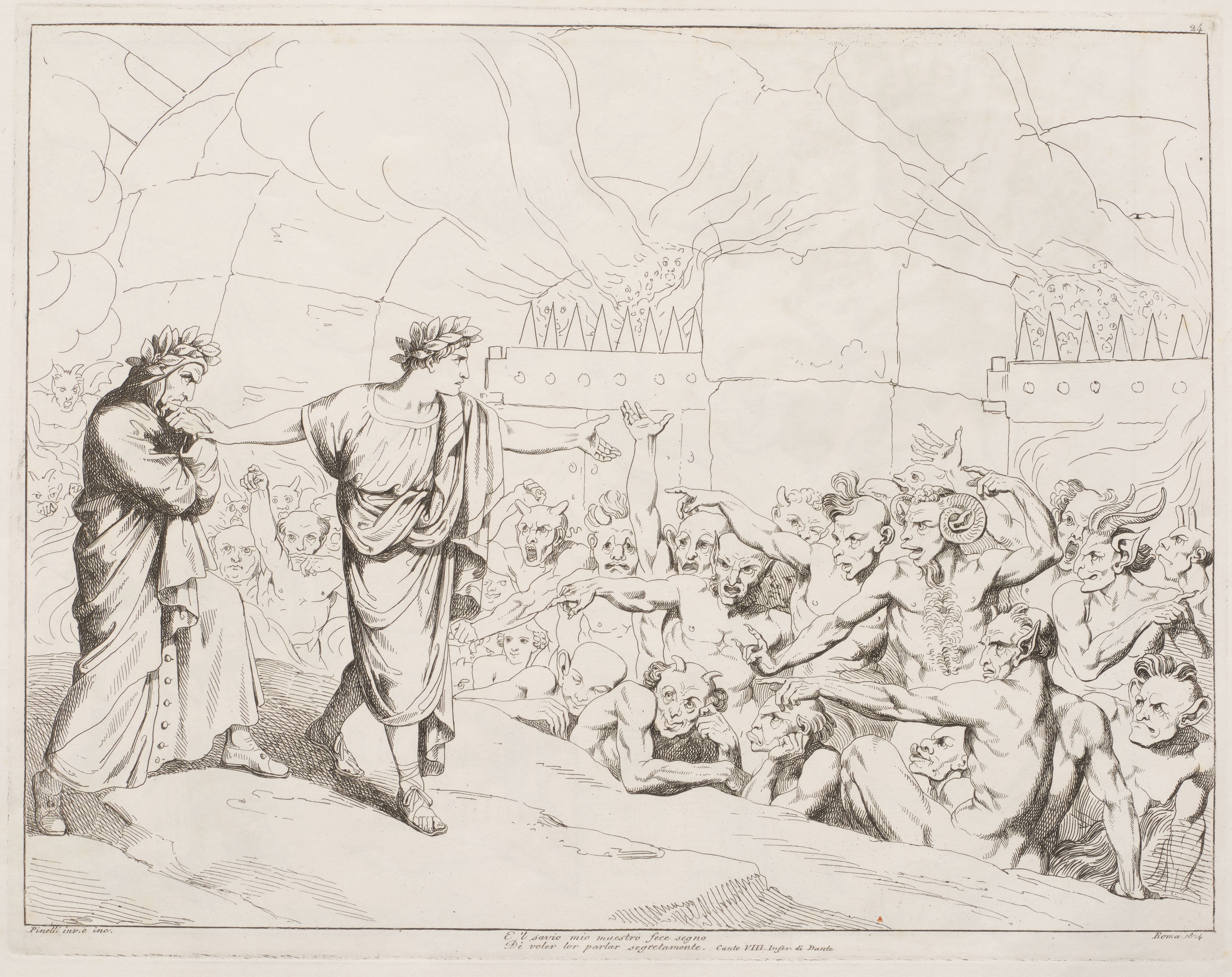 La Divina Commedia illustrata da Bartolomeo Pinelli (1824-1826)